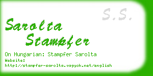 sarolta stampfer business card